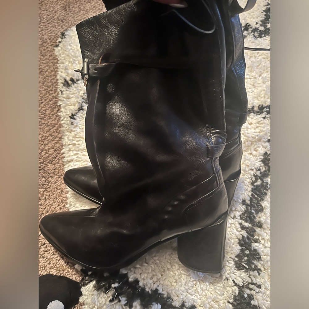 A.S.98 Black Heeled Boots